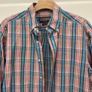 Vineyard Vines Men's Colorful Plaid Button-Down Shirt